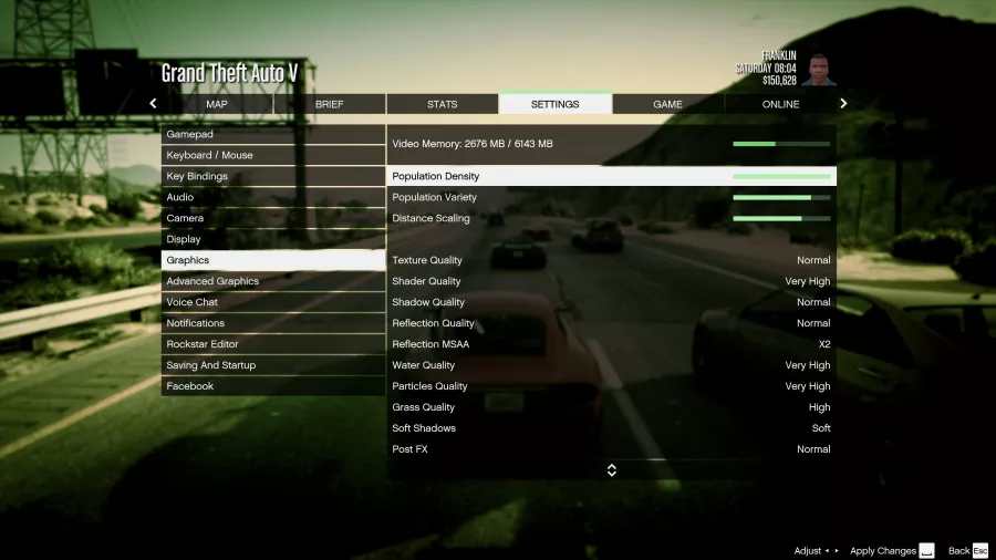 GTA V pc nastavenia 1