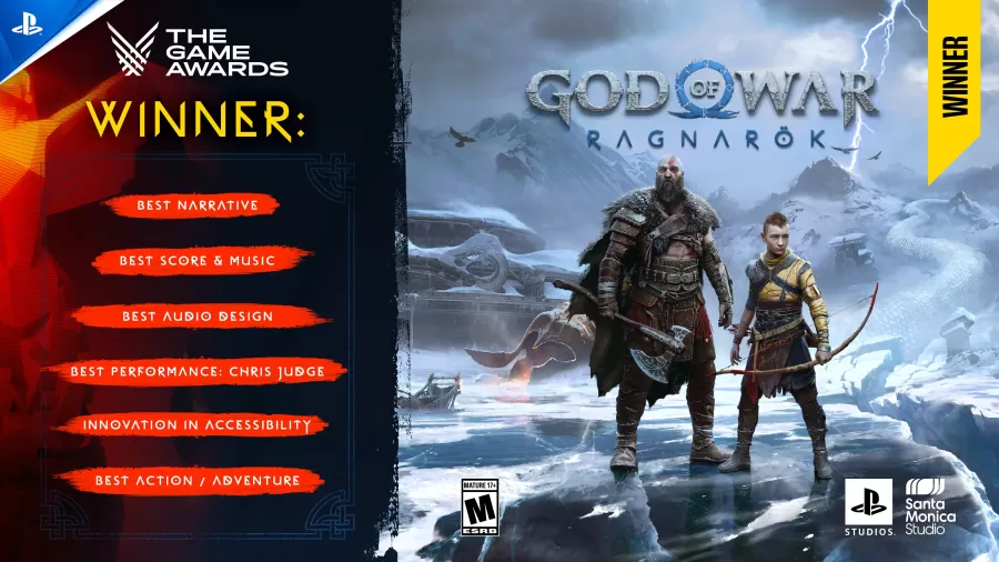 God of War Ragnarok TGA 2022 Awards