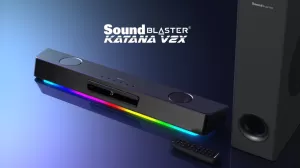 Box-art pre tag s názvom Creative Sound Blaster Katana V2X