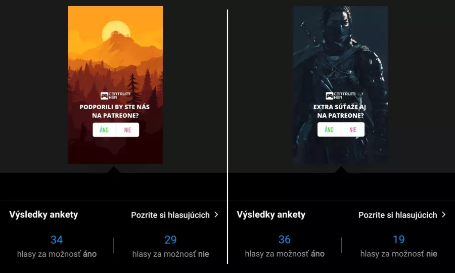 Patreon hlasovanie CentrumHer