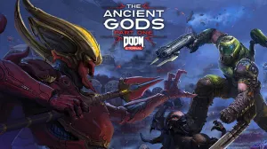 Box-art pre hru s názvom Doom Eternal: The Ancient Gods - Part One