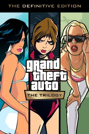 Box-art pre hru s názvom GTA: The Trilogy - The Definitive Edition