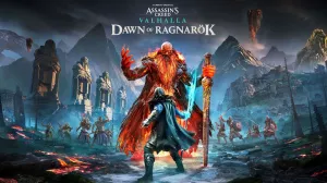Box-art pre hru s názvom Assassin's Creed Valhalla: Dawn of Ragnarök