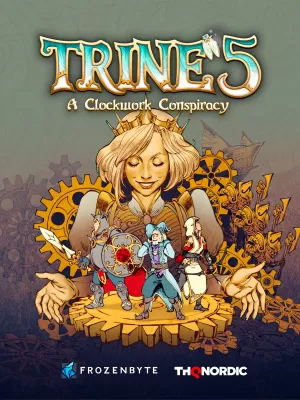 Box-art pre hru s názvom Trine 5: A Clockwork Conspiracy