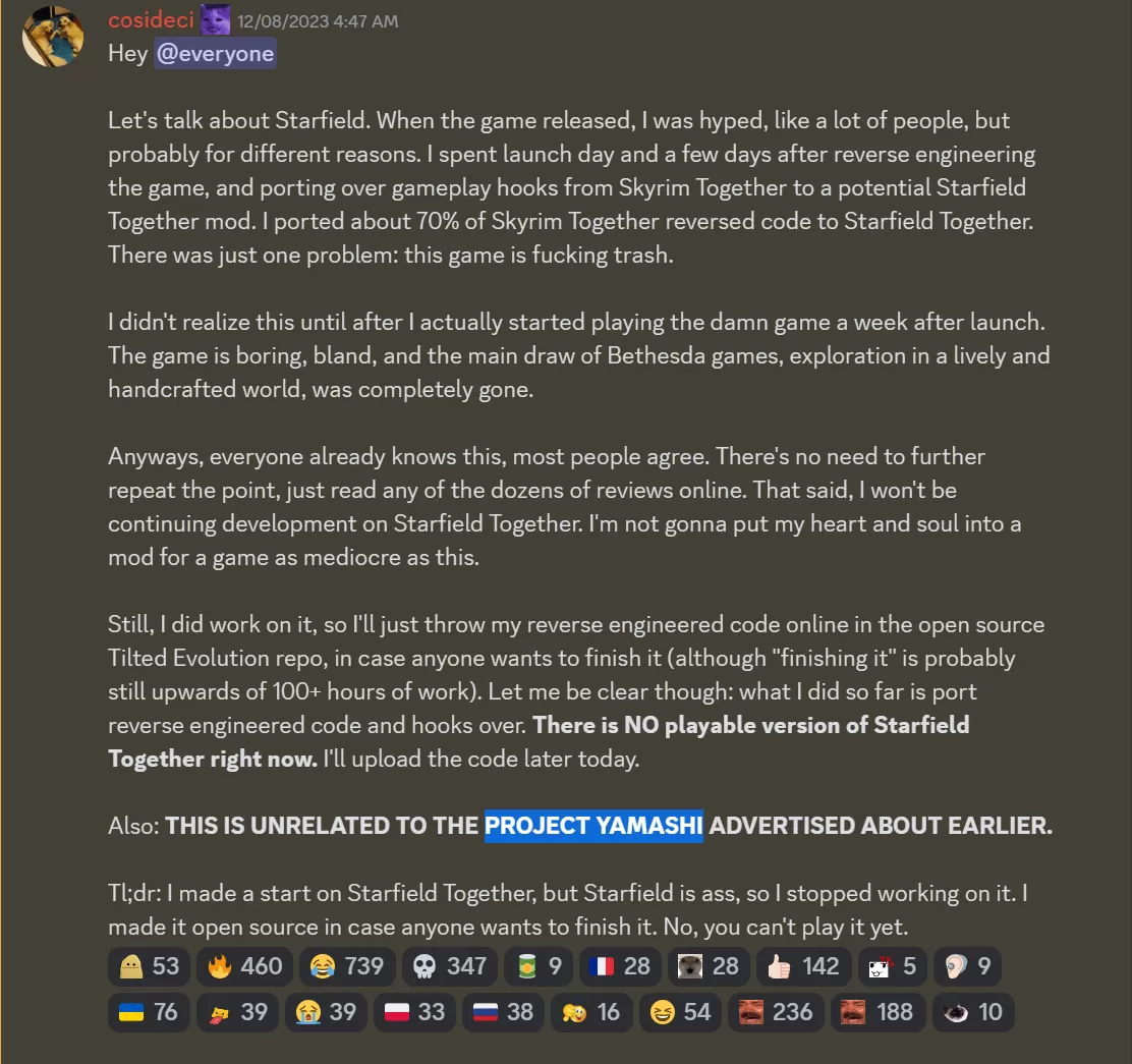 Starfiedl Together multiplayer canceled
