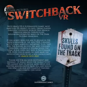 The Dark Pictures Switchback VR delay