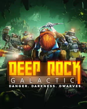 Box-art pre hru s názvom Deep Rock Galactic