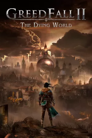 Box-art pre hru s názvom Greedfall II - The Dying World