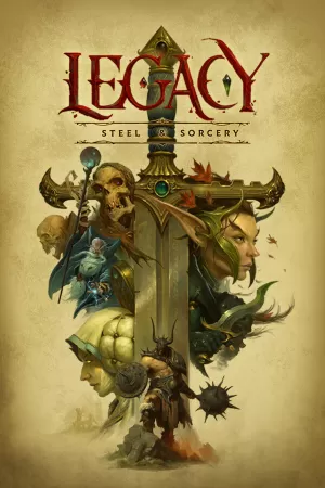 Box-art pre hru s názvom Legacy: Steel & Sorcery