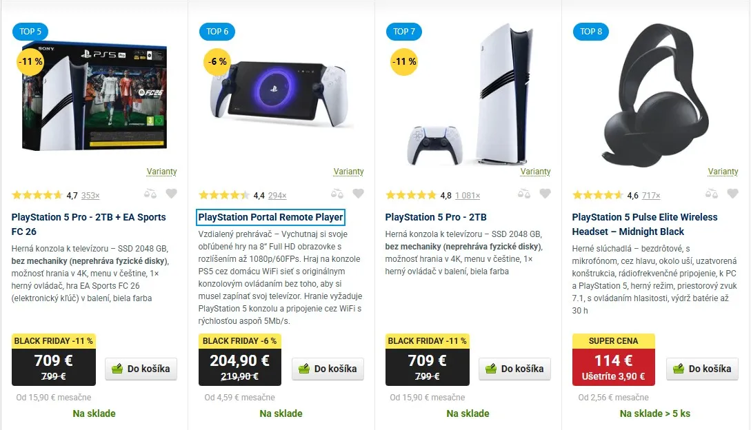 PlayStation Black Friday Alza