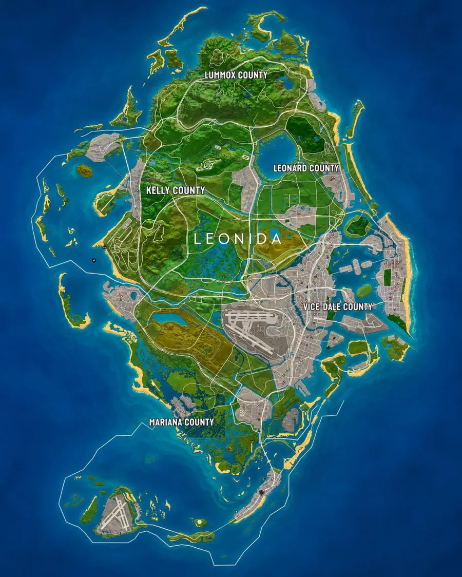 Gta VI Map 2026