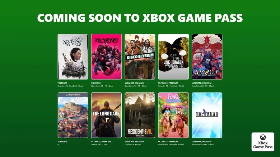 Xbox Game Pass Marec Březen 2026